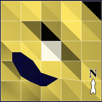 Sample DTED Level 0 grid layout